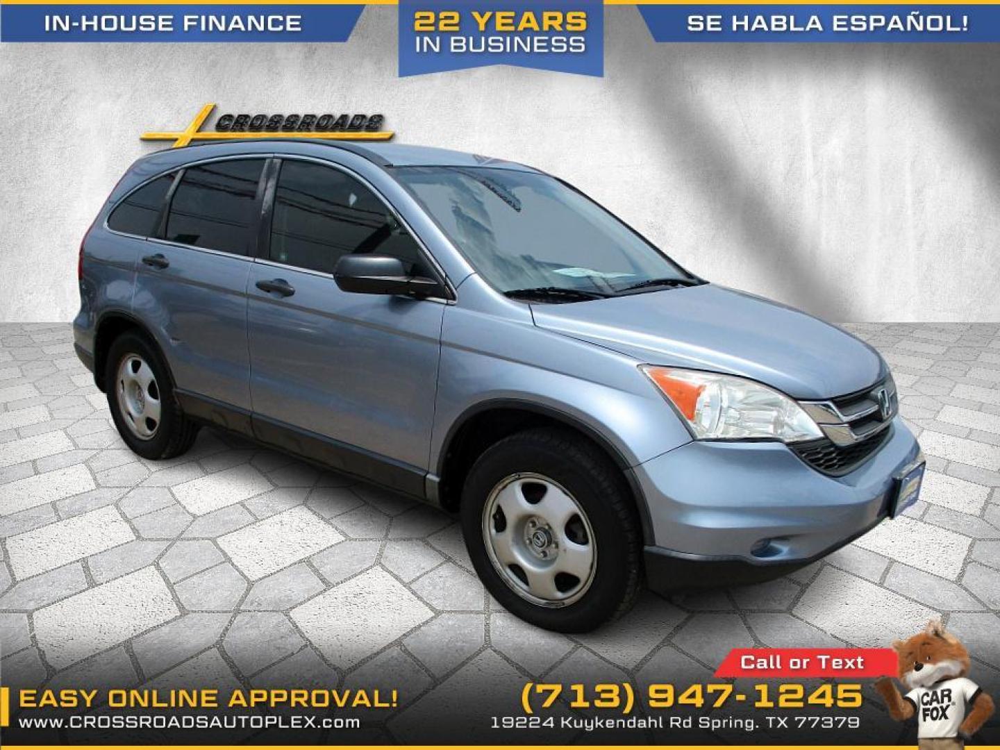 2011 SILVER /BLUE HONDA CR-V LX 2WD 5-Speed AT (3CZRE3H3XBG) with an 2.4L L4 DOHC 16V engine, 5-SPEED AUTOMATIC transmission, located at 19224 Kuykendahl Rd, Spring, TX, 77379, (713) 947-1245, 30.049259, -95.491402 - Photo#4