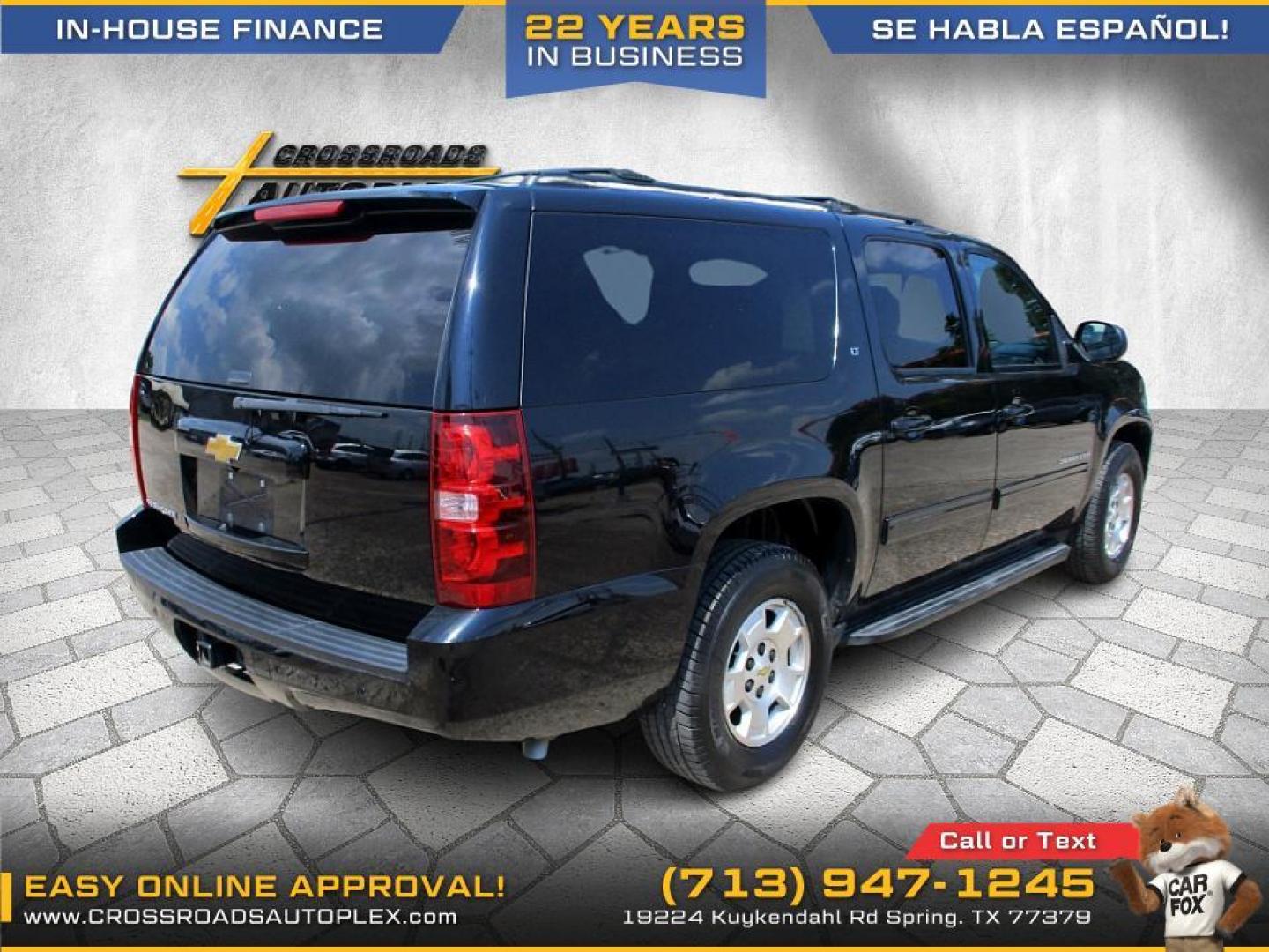 2014 BLACK /GRAY CHEVROLET SUBURBAN LT 1500 2WD (1GNSCJE0XER) with an 5.3L V8 OHV 16V FFV engine, 6-SPEED AUTOMATIC transmission, located at 19224 Kuykendahl Rd, Spring, TX, 77379, (713) 947-1245, 30.049259, -95.491402 - CALL US AT 713.947.1245 TO HEAR OUR FINANCE OPTIONS, WE IN HOUSE FINANCE - Photo#4