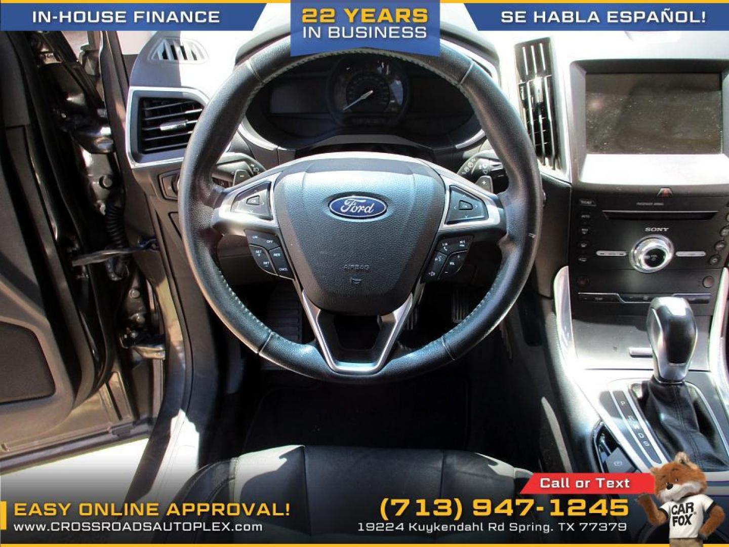 2018 GRAY /BLACK FORD EDGE Titanium (2FMPK3K98JB) with an 2.0L L4 DOHC 16V engine, 6-SPEED AUTOMATIC transmission, located at 19224 Kuykendahl Rd, Spring, TX, 77379, (713) 947-1245, 30.049259, -95.491402 - WE FINANCE, CALL US AT 713-947-1245 - Photo#4