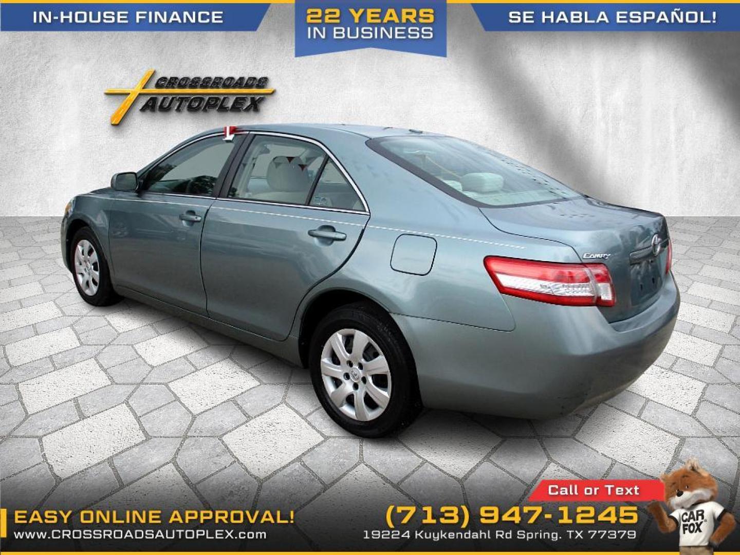 2011 GREEN /TAN TOYOTA CAMRY SE 6-Spd MT (4T1BF3EK6BU) with an 2.5L L4 DOHC 16V engine, 6-SPEED MANUAL transmission, located at 19224 Kuykendahl Rd, Spring, TX, 77379, (713) 947-1245, 30.049259, -95.491402 - Come check us out today! Crossroads Autoplex is a family run dealership that has strived on the same street since 1999! We are here to offer you quality vehicles at a very reasonable price. Here at Crossroads we understand that not everyone has perfect credit and things in life can happen. We offer - Photo#1