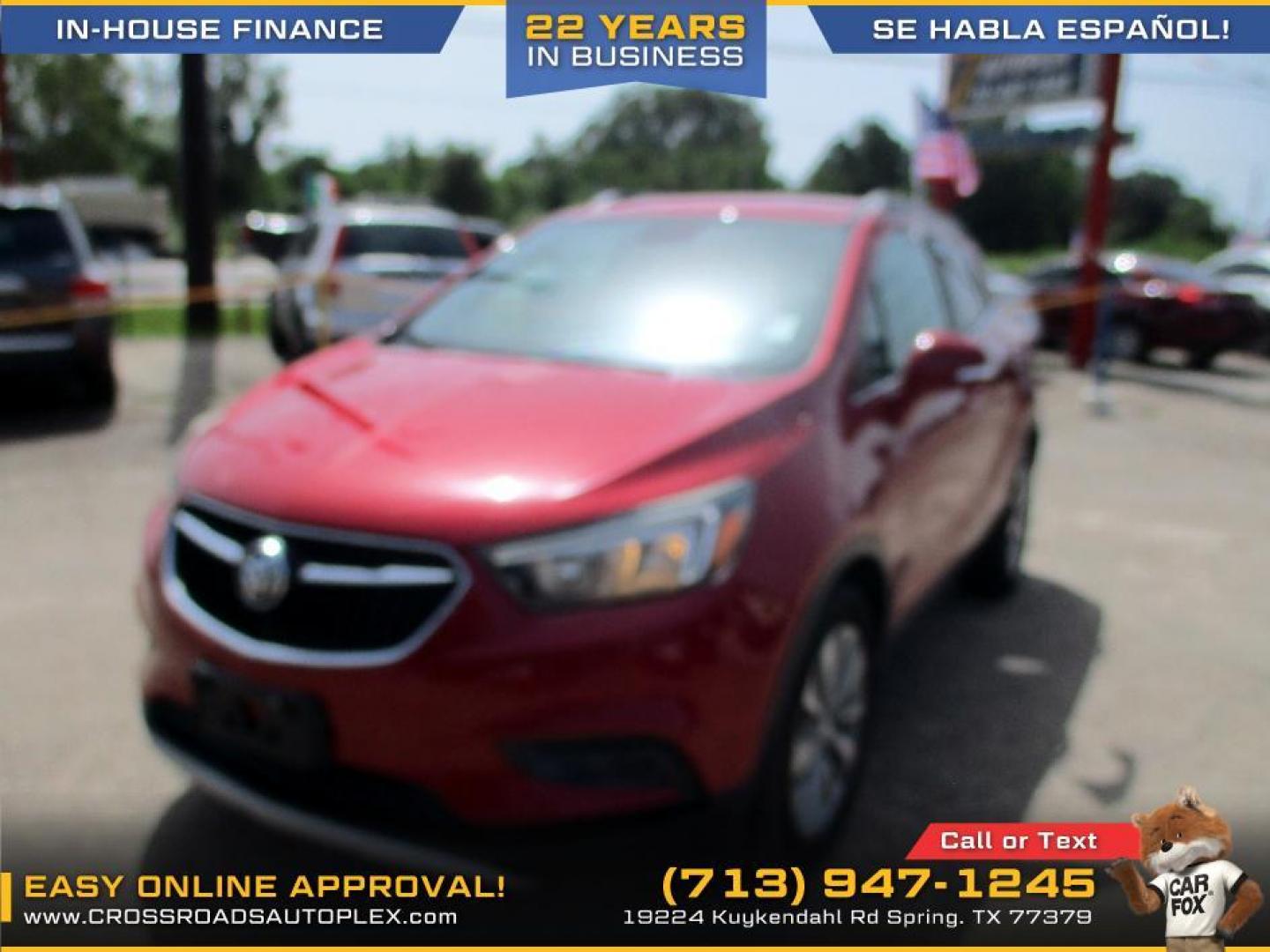 2018 RED /TAN BUICK ENCORE Preferred FWD (KL4CJASB5JB) with an 1.4L L4 DOHC 16V TURBO engine, 6-SPEED AUTOMATIC transmission, located at 19224 Kuykendahl Rd, Spring, TX, 77379, (713) 947-1245, 30.049259, -95.491402 - WE IN HOUSE FINANCE, CALL US AT 713-947-1245 - Photo#5