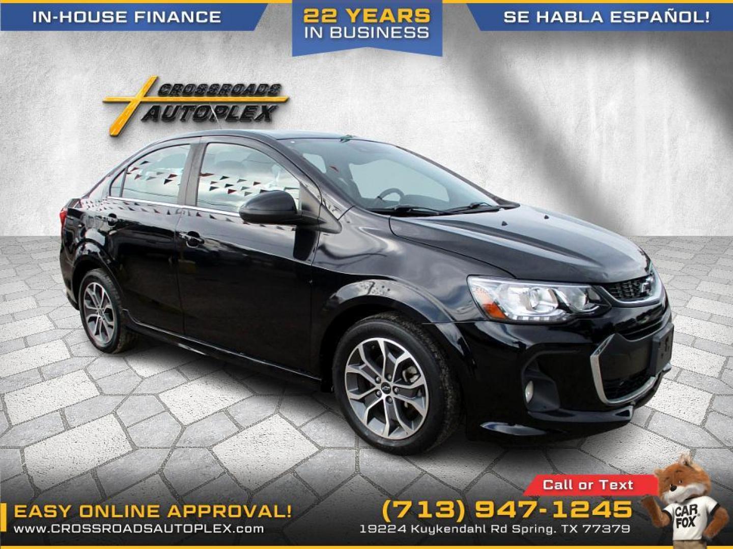 2019 BLACK /GRAY CHEVROLET SONIC LT Auto Sedan (1G1JD5SB3K4) with an 1.4L L4 DOHC 24V TURBO engine, 6-SPEED AUTOMATIC transmission, located at 19224 Kuykendahl Rd, Spring, TX, 77379, (713) 947-1245, 30.049259, -95.491402 - Come check us out today! Crossroads Autoplex is a family run dealership that has strived on the same street since 1999! We are here to offer you quality vehicles at a very reasonable price. Here at Crossroads we understand that not everyone has perfect credit and things in life can happen. We offer - Photo#6