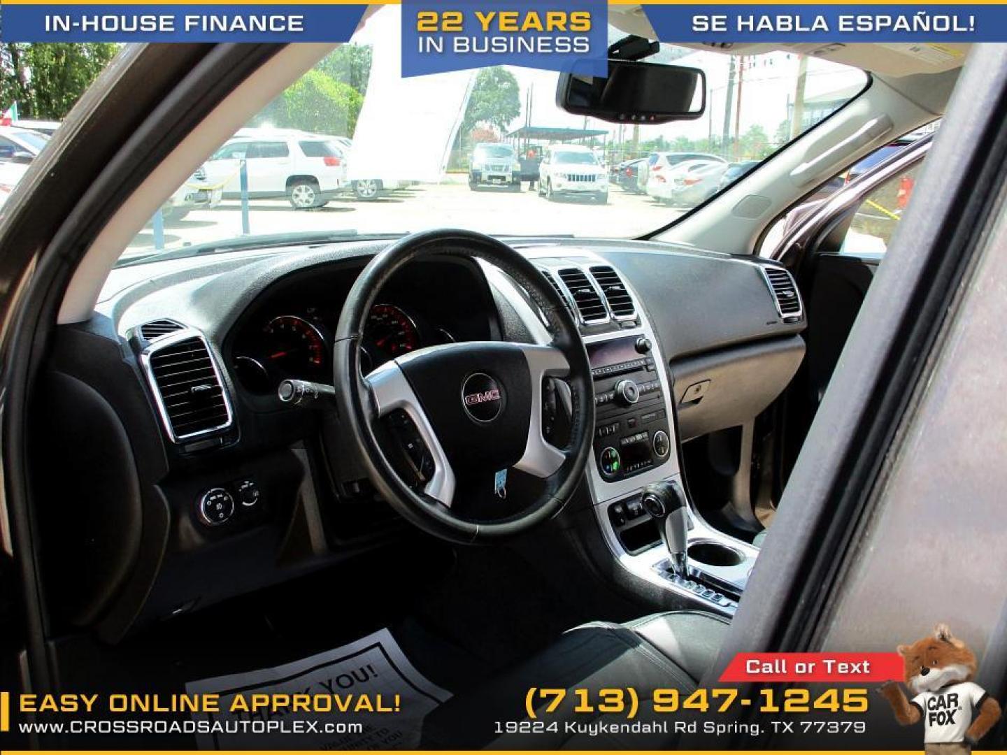 2012 BROWN /BEIGE GMC ACADIA SLT-1 FWD (1GKKRRED8CJ) with an 3.6L V6 DOHC 24V engine, 6-SPEED AUTOMATIC transmission, located at 19224 Kuykendahl Rd, Spring, TX, 77379, (713) 947-1245, 30.049259, -95.491402 - ***************************** NEW ARRIVAL 2012 GMC ACADIA ******************************** This 2012 GMC Acadia is the complete package! It brings the SUV fan and luxury together as one! Today GMC lets you have luxury without having to sacrifice your space! This mid-size SUV has great appeal and - Photo#8