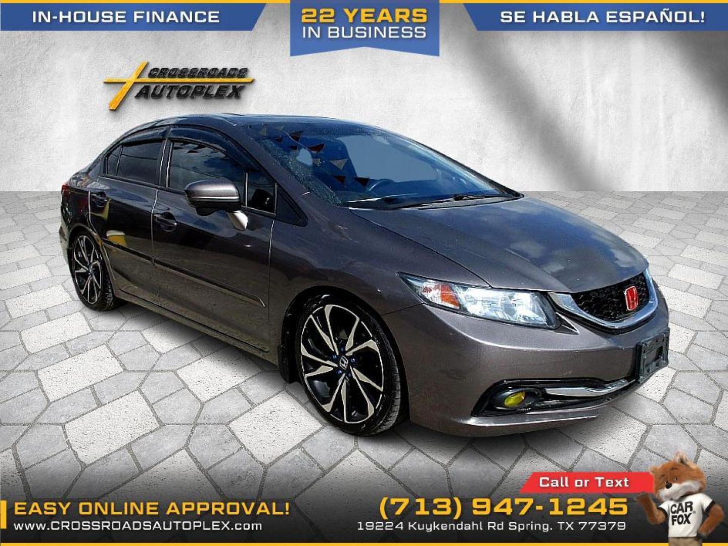 2015 SILVER /GRAY HONDA CIVIC EX Sedan CVT (19XFB2F88FE) with an 1.8L L4 SOHC 16V engine, CVT transmission, located at 19224 Kuykendahl Rd, Spring, TX, 77379, (713) 947-1245, 30.049259, -95.491402 - Photo#5